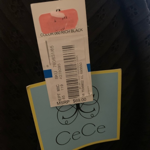 CeCe Black Jacquard Pencil Skirt XL NWT - Picture 5 of 8